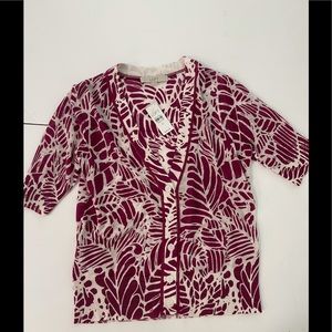 Shirt sleeve cardigan top NWT size M